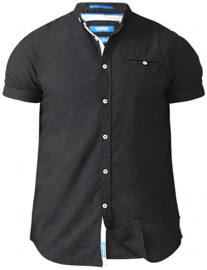 D555 Dwight Short Sleeve Shirt Black - Košulje - Muške Košulje Veliki Brojevi