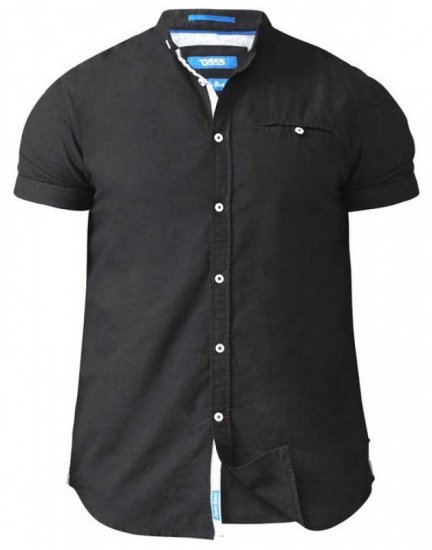 D555 Dwight Short Sleeve Shirt Black - Košulje - Muške Košulje Veliki Brojevi