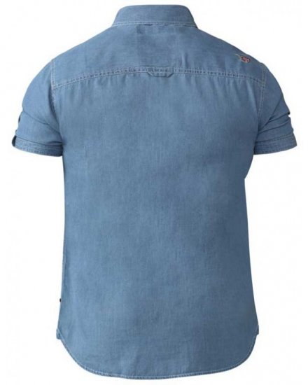 D555 Nathan Short Sleeve Shirt Blue - Košulje - Muške Košulje Veliki Brojevi