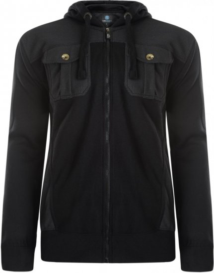 Kam Jeans 700 Contrast Print Hoody Black - Puloveri & dukserice - Muške Puloveri & dukserice veliki brojevi