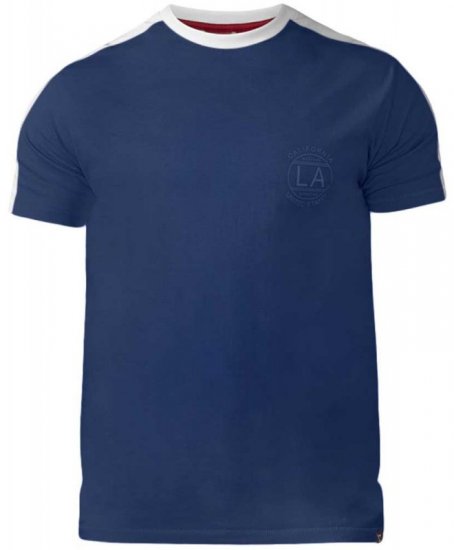 D555 Rick T-shirt Navy - Majice Kratkih Rukava - Muške Majice Kratkih Rukava Veliki Brojevi 