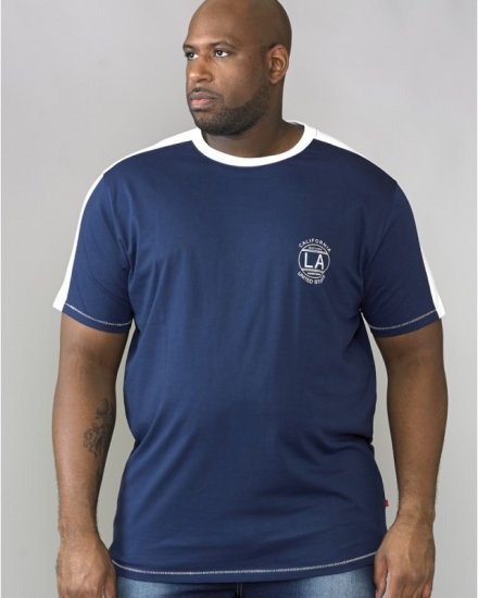 D555 Rick T-shirt Navy - Majice Kratkih Rukava - Muške Majice Kratkih Rukava Veliki Brojevi 