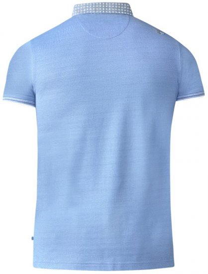 D555 Journey Fine Melange Polo Blue - Polo majice - Muške Polo Majice Veliki Brojevi
