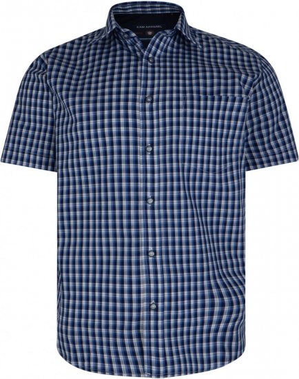 Kam Jeans 6145 Short Sleeve Shirt Navy - Košulje - Muške Košulje Veliki Brojevi