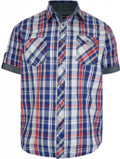 Kam Jeans 6149 Short Sleeve Shirt Stone - Košulje - Muške Košulje Veliki Brojevi