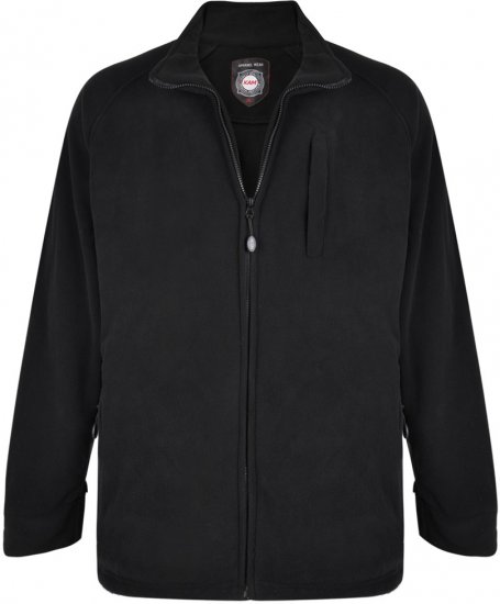 Kam Jeans 437 Fleece Jacket Black - Puloveri & dukserice - Muške Puloveri & dukserice veliki brojevi