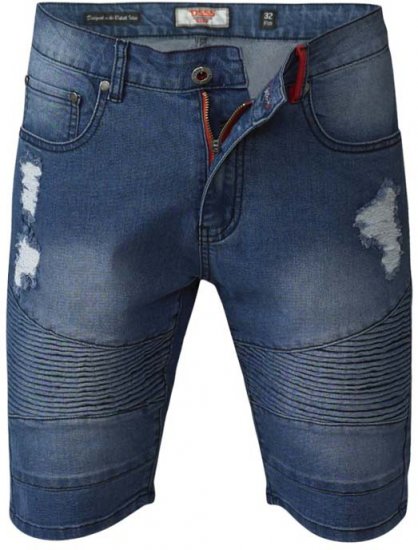 D555 Rodrigo Stretch Biker Style Shorts - Kratke hlače - Muške Kratke Hlače Veliki Brojevi 