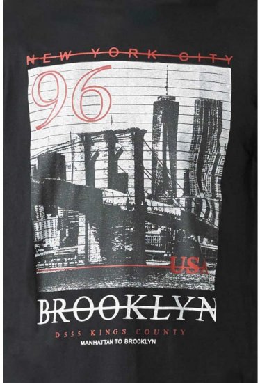D555 Cain T-shirt Black - Majice Kratkih Rukava - Muške Majice Kratkih Rukava Veliki Brojevi 