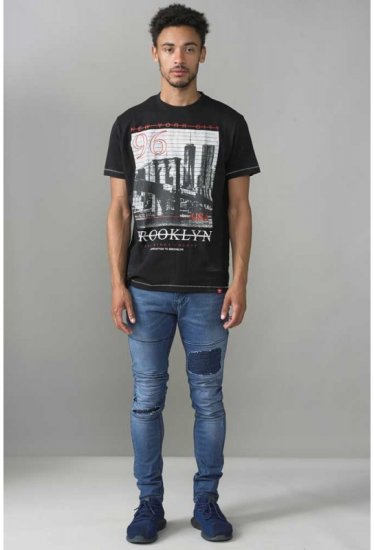 D555 Cain T-shirt Black - Majice Kratkih Rukava - Muške Majice Kratkih Rukava Veliki Brojevi 