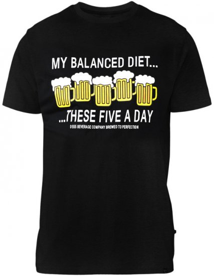 D555 Madison T-shirt Black - Majice Kratkih Rukava - Muške Majice Kratkih Rukava Veliki Brojevi 