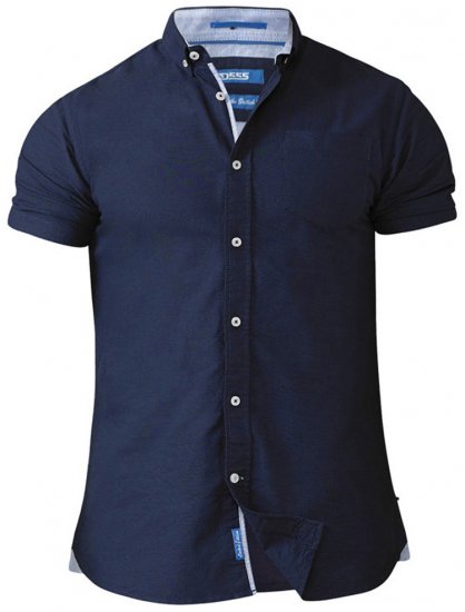 D555 Norman Short Sleeve Oxford Shirt Navy - Košulje - Muške Košulje Veliki Brojevi