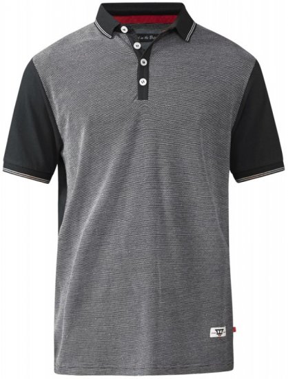 D555 Cecil Polo Black - Polo majice - Muške Polo Majice Veliki Brojevi