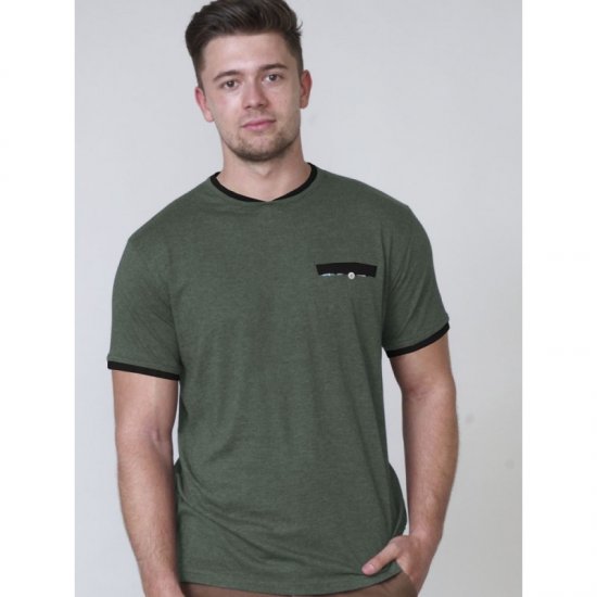 D555 Nelly T-shirt Khaki - Majice Kratkih Rukava - Muške Majice Kratkih Rukava Veliki Brojevi 