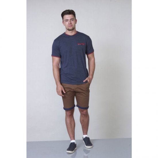 D555 Nelly T-shirt Denim Blue - Majice Kratkih Rukava - Muške Majice Kratkih Rukava Veliki Brojevi 