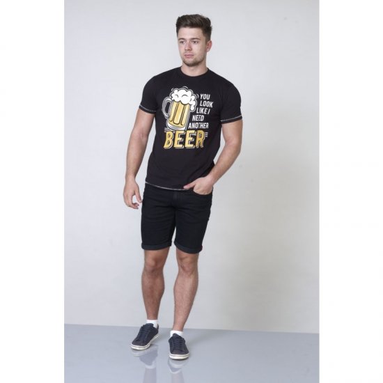 D555 Murray T-shirt Black - Majice Kratkih Rukava - Muške Majice Kratkih Rukava Veliki Brojevi 