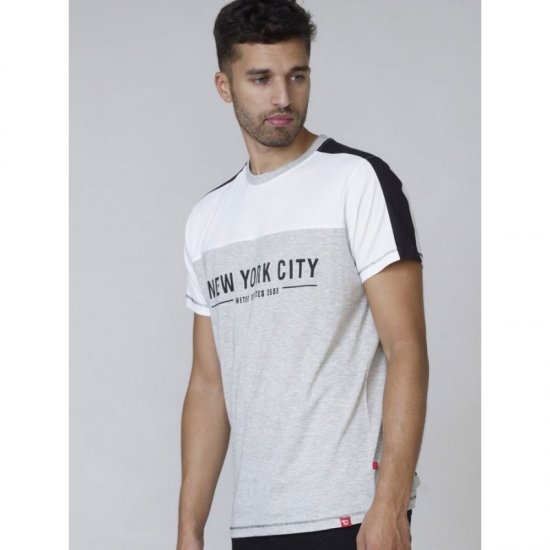 D555 Alvester T-shirt Grey - Majice Kratkih Rukava - Muške Majice Kratkih Rukava Veliki Brojevi 
