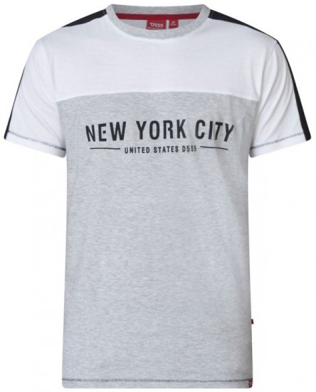 D555 Alvester T-shirt Grey - Majice Kratkih Rukava - Muške Majice Kratkih Rukava Veliki Brojevi 
