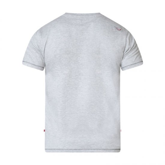 D555 Clive T-shirt Grey - Majice Kratkih Rukava - Muške Majice Kratkih Rukava Veliki Brojevi 