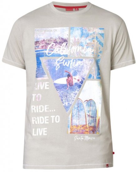D555 Gordon T-shirt Pale Khaki - Majice Kratkih Rukava - Muške Majice Kratkih Rukava Veliki Brojevi 