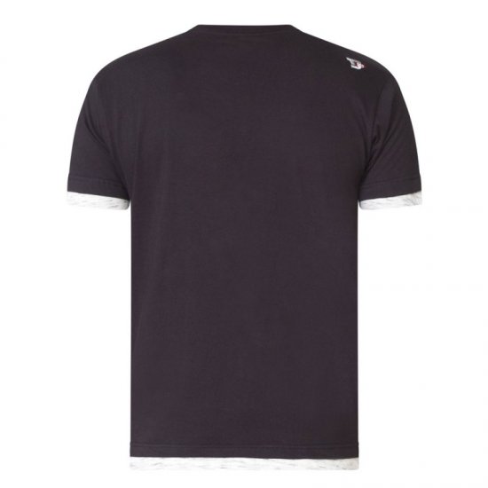 D555 Merlin T-shirt Black - Majice Kratkih Rukava - Muške Majice Kratkih Rukava Veliki Brojevi 