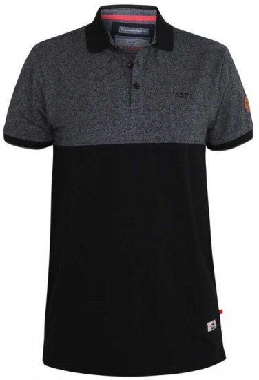 D555 Stefhen Polo Black - Polo majice - Muške Polo Majice Veliki Brojevi
