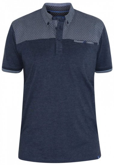 D555 Brent Polo Denim Blue - Polo majice - Muške Polo Majice Veliki Brojevi