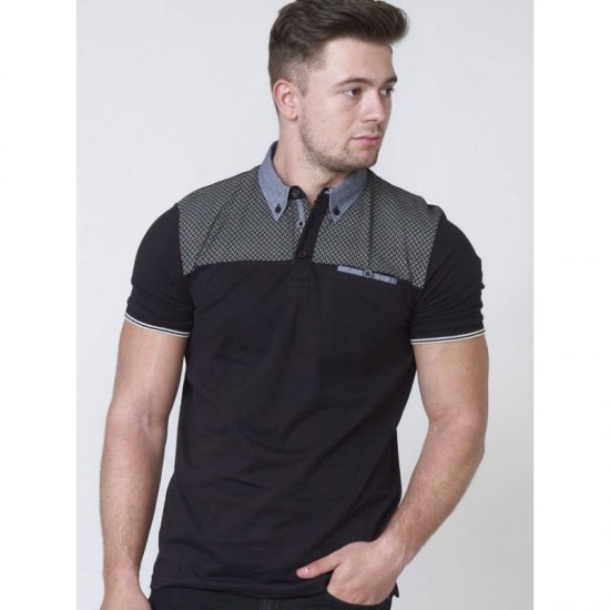 D555 Brent Polo Black - Polo majice - Muške Polo Majice Veliki Brojevi