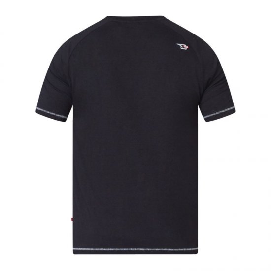 D555 Perry T-shirt Black - Majice Kratkih Rukava - Muške Majice Kratkih Rukava Veliki Brojevi 
