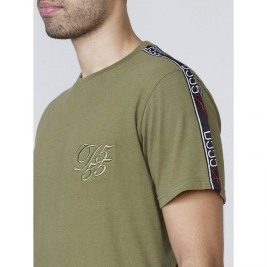 D555 Kambria Couture T-shirt Khaki - Majice Kratkih Rukava - Muške Majice Kratkih Rukava Veliki Brojevi 