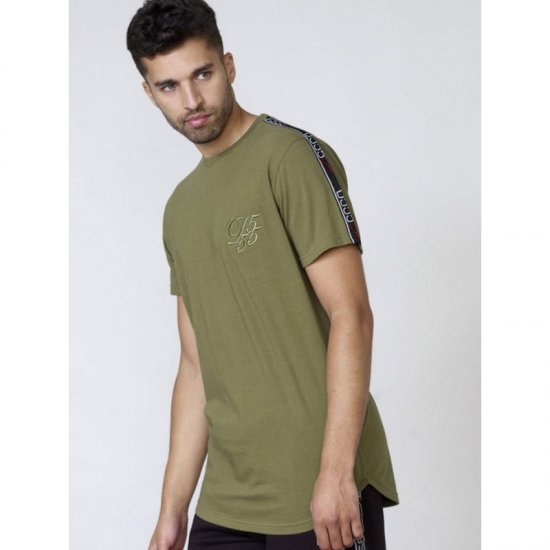 D555 Kambria Couture T-shirt Khaki - Majice Kratkih Rukava - Muške Majice Kratkih Rukava Veliki Brojevi 