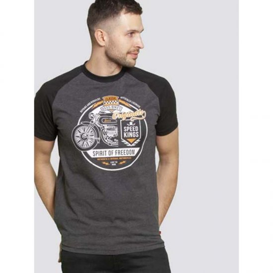 D555 Dallas T-shirt Charcoal - Majice Kratkih Rukava - Muške Majice Kratkih Rukava Veliki Brojevi 