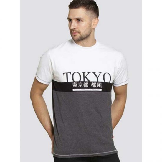 D555 Morris T-shirt Charcoal - Majice Kratkih Rukava - Muške Majice Kratkih Rukava Veliki Brojevi 