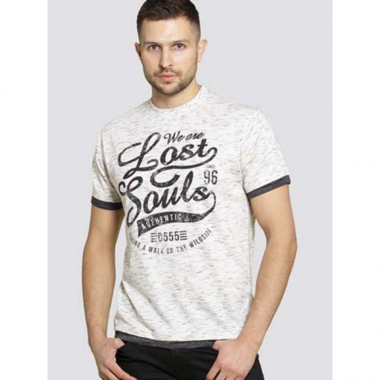 D555 Maiden T-shirt Off White - Majice Kratkih Rukava - Muške Majice Kratkih Rukava Veliki Brojevi 