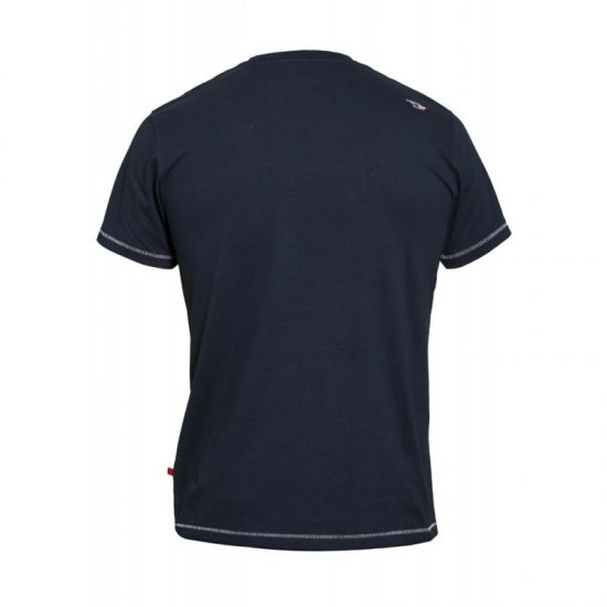 D555 Thornton Embroidery T-shirt Navy - Majice Kratkih Rukava - Muške Majice Kratkih Rukava Veliki Brojevi