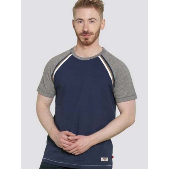 D555 Ashburn T-shirt Navy - Majice Kratkih Rukava - Muške Majice Kratkih Rukava Veliki Brojevi 
