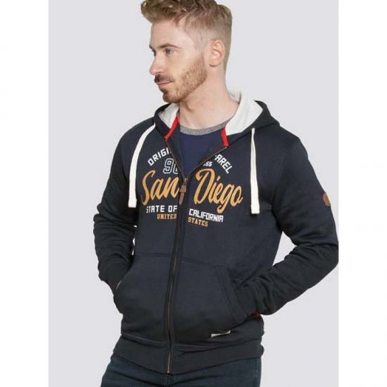 D555 Stockton Hoodie Navy - Puloveri & dukserice - Muške Puloveri & dukserice veliki brojevi