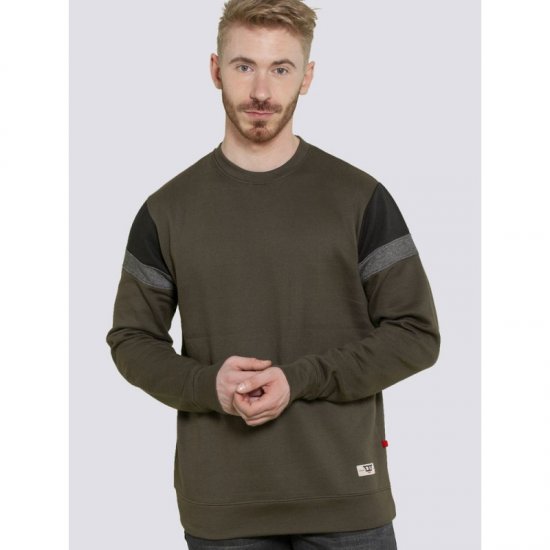 D555 Clermont Sweatshirt Khaki - Puloveri & dukserice - Muške Puloveri & dukserice veliki brojevi