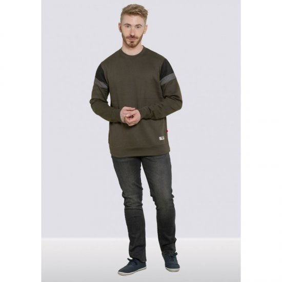 D555 Clermont Sweatshirt Khaki - Puloveri & dukserice - Muške Puloveri & dukserice veliki brojevi