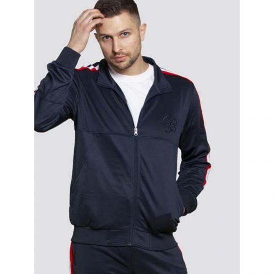 D555 Brookes Couture Zip Up Navy - Puloveri & dukserice - Muške Puloveri & dukserice veliki brojevi