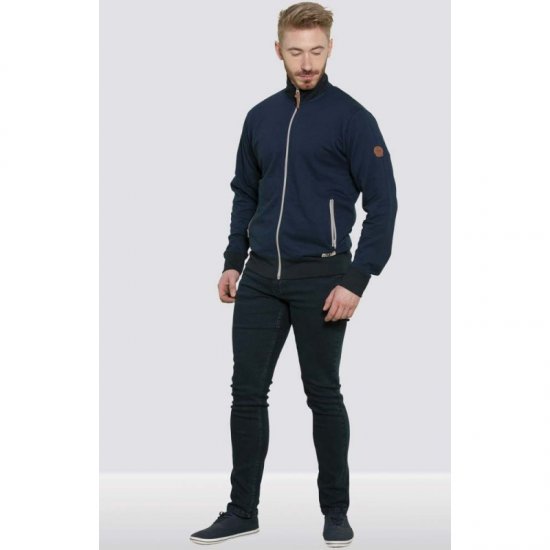 D555 Buxton Full Zip Sweatshirt Navy - Puloveri & dukserice - Muške Puloveri & dukserice veliki brojevi