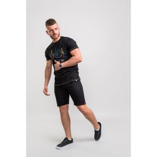 D555 Shelby T-shirt Black - Majice Kratkih Rukava - Muške Majice Kratkih Rukava Veliki Brojevi 