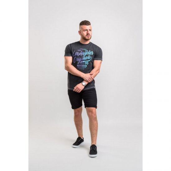 D555 Simmons T-shirt Black - Majice Kratkih Rukava - Muške Majice Kratkih Rukava Veliki Brojevi 