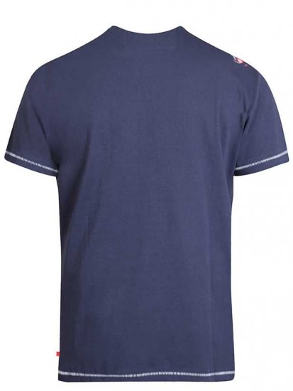 D555 Ronald T-shirt Navy - Majice Kratkih Rukava - Muške Majice Kratkih Rukava Veliki Brojevi 