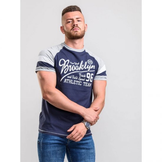 D555 Jones T-shirt Navy - Majice Kratkih Rukava - Muške Majice Kratkih Rukava Veliki Brojevi 