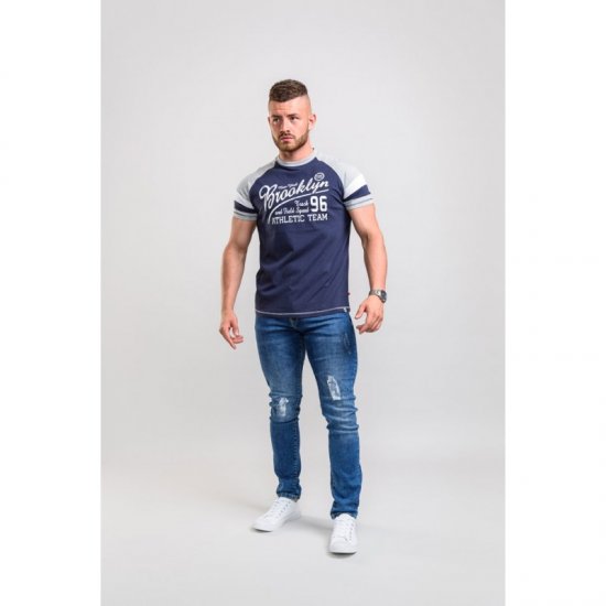 D555 Jones T-shirt Navy - Majice Kratkih Rukava - Muške Majice Kratkih Rukava Veliki Brojevi 
