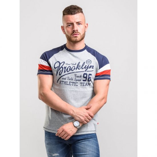 D555 Jones T-shirt Grey - Majice Kratkih Rukava - Muške Majice Kratkih Rukava Veliki Brojevi 