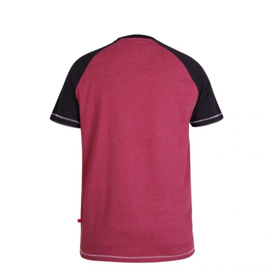D555 Evans T-shirt Burgundy - Majice Kratkih Rukava - Muške Majice Kratkih Rukava Veliki Brojevi 