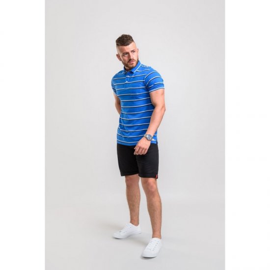 D555 Holmes Polo Blue - Polo majice - Muške Polo Majice Veliki Brojevi