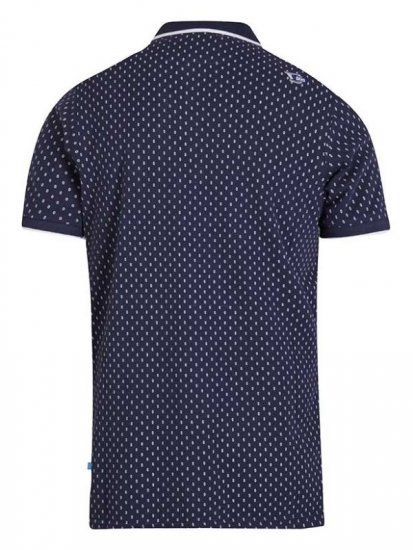 D555 Rogers Printed Polo Navy - Polo majice - Muške Polo Majice Veliki Brojevi