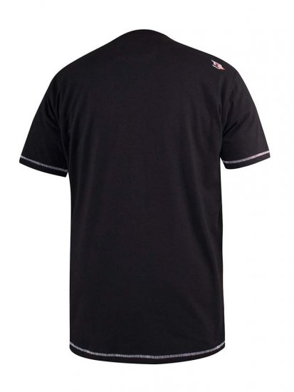D555 Willoughby NYC Dot Printed T-Shirt Black - Majice Kratkih Rukava - Muške Majice Kratkih Rukava Veliki Brojevi 
